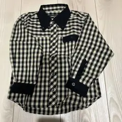 コムサ　フォーマル　チェック柄　シャツ　ブラウス