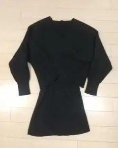 カシュクールニットワンピ