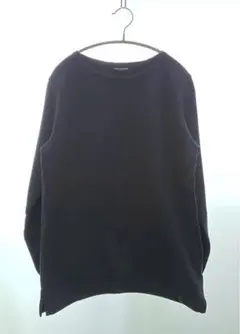 nano universe/ナノユニバース　ボートネックカットソー　長袖ネイビー