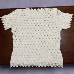 ISSEY MIYAKE 立体 ギザギザ ニット カットソー ベージュ Mのサムネイル