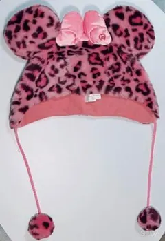『美品』ピンク♡ヒョウ柄♡ディズニーファンキャップ