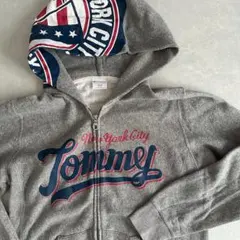 【チャンピオン×トミー】リバースウィーブジップパーカー グレー L 古着 メンズ