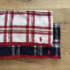 Polo Ralph Lauren チェック柄タオルハンカチ2枚セット