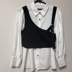 Honeys アシンメトリー ビスチェ シャツ セットのサムネイル