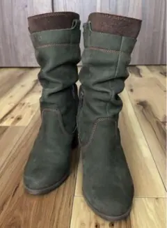 バークレー ブーツ牛革 スエード 22.5cm ヒール7cm