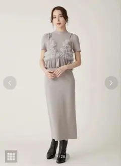 ビスチェ ロングワンピース