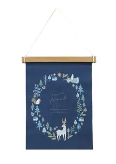 刺繍ミニタペストリー ネイビーノエル