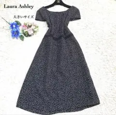 LAURA ASHLEY 半袖 マキシ丈丈ワンピース 38 黒 レース襟 LAURA ASHLEY 半袖 マキシ丈丈ワンピース 38 黒 レース襟 - メルカリ