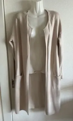 ユナイテッドアローズ　ベージュ ロングカーディガン ポケット付き