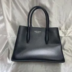 【美品】ケイトスペード トートバッグ ハンドバッグ 本革 黒ブラック 通勤通学