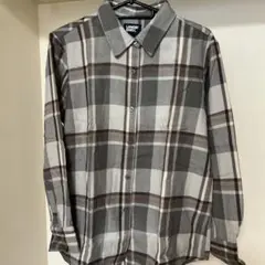 Lands' End グレー系チェック 長袖シャツ Lのサムネイル