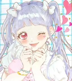 オリジナルイラスト 女の子 アナログ 手描き 色紙 原画
