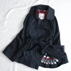 希少！トレンチコート　ジャケット　モンクレール　ドット　ロゴ裏地総柄　国内正規品
