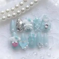 【現品販売】シナモロール 量産型ネイルチップ キャラクター3Dネイル サンリオ