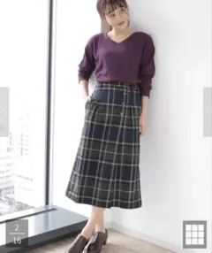 秋物♡グリーンパークス チェックスカート