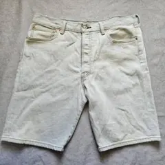 LEVI'S (W34)デニムハーフパンツ/ショートパンツ/ボタン/革タグのサムネイル