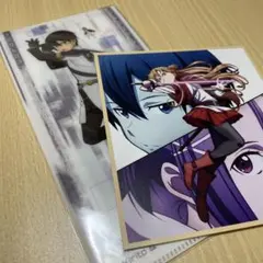 ソードアート・オンライン SAO アスナ キリト 映画 ファイル 色紙