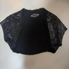 Grace Continental 黒 ボレロ スパンコール シルク