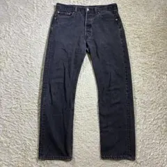 リーバイス501 W33ブラックデニム USA製 フェード　古着　90s 後染め