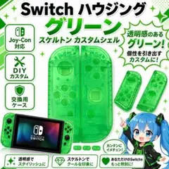 (C41)Switch ハウジング グリーン スケルトン カスタムシェル