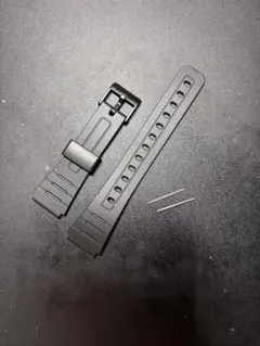 Casio F-91w 純正ベルト 18mm ブラック 純正ピン付きのサムネイル