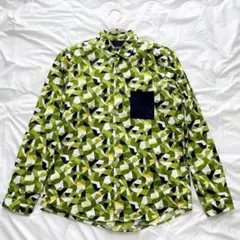 ブラックレーベルクレストブリッジ　モザイクダフォディルプリント シャツ　緑　Mのサムネイル