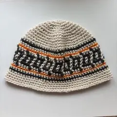 487クロシェハット　バケットハット　クラッシャーハット　帽子　ビーニー