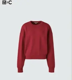 ⭐︎【UNIQLO】 スムースコットンクルーネックセーター 赤