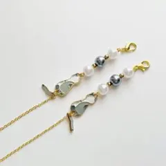 No.365猫 メガネストラップ・メガネチェーン・マスクチェーン・マスクチャーム