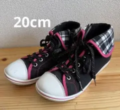 ムーンスター ミドルカットスニーカー　20cm ブラック