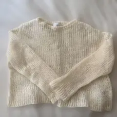 UNITED ARROWS 透かし編み長袖ニット