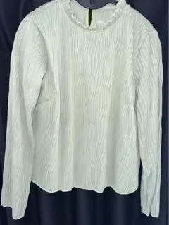 ブラウス　レイヤー　ミントグリーン/グリーン/フリル/レース/パステル/シャツ