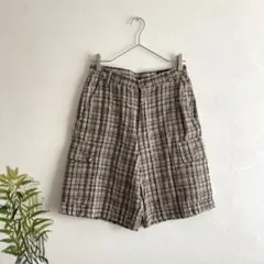 A507  OSHKOSH   メンズ　ハーフパンツ　チェック柄　S  ゴルフ