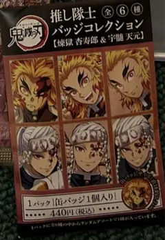 鬼滅の刃 推し戦士缶バッジコレクション 缶バッジ 煉獄杏寿郎＆宇髄天元