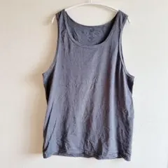 フルーツオブザルーム タンクトップ 丸首 ノースリーブ M 灰色 綿混のサムネイル