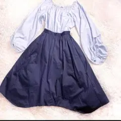 スナイデル snidel オフショルダー 切替 フレア ワンピース 美品