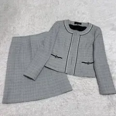 美品 エスプリミュール ノーカラー スカートスーツ セレモニー 入学式 9