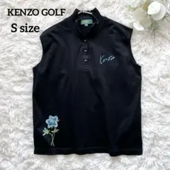 KENZO GOLF ケンゾー ゴルフ ポロシャツ ノースリーブ 黒 綿100%のサムネイル