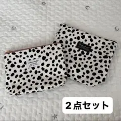 【ハンドメイド】ダルメシアン　ポーチ　2点セット
