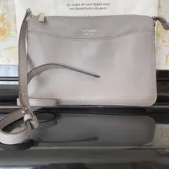 kate spade ショルダーバッグ グレー レザー