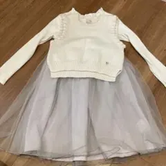 プティマイン ワンピース&ニットベスト