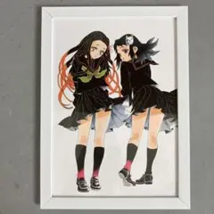 鬼滅の刃　印刷物額装品　禰豆子　真菰　吾峠呼世晴　少年ジャンプ　額付
