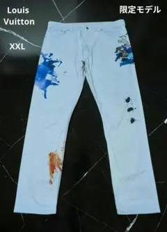 大きめ！限定品　ルイ・ヴィトン　ペイントデニムパンツ　Louis Vuittonのサムネイル