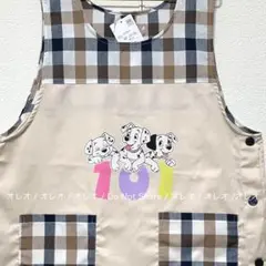 101匹わんちゃん 101 ディズニー エプロン M L 保育園 幼稚園 保育士