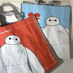 ベイマックス ショッピングバッグ ビニール鞄 トート お出かけ買い物 ダイソーのサムネイル