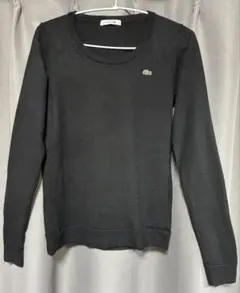 LACOSTE ブラック 長袖ニット 36