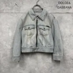 DOLCE&GABBANA Gジャン アイスブルー イタリア製 N2643
