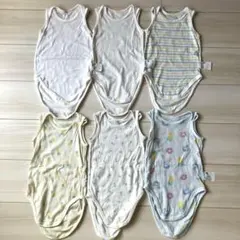 ユニクロ　ベビー肌着 コットンメッシュボディースーツ　6枚セット 80