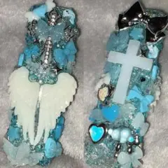 iQOSケース 天使 水色 ハンドメイド