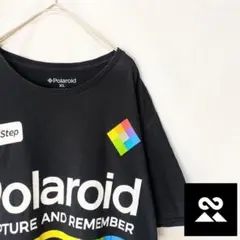 Polaroid　USA企業Tシャツ　カメラ　オーバーサイズ　ブラック